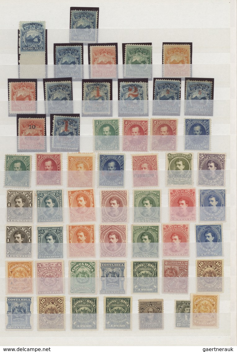 Costa Rica: 1862/1910 (ca.), A Splendid Mint Collection Of Nearly 100 Stamps Incl. 1862 ½r.-1p., 188 - Costa Rica