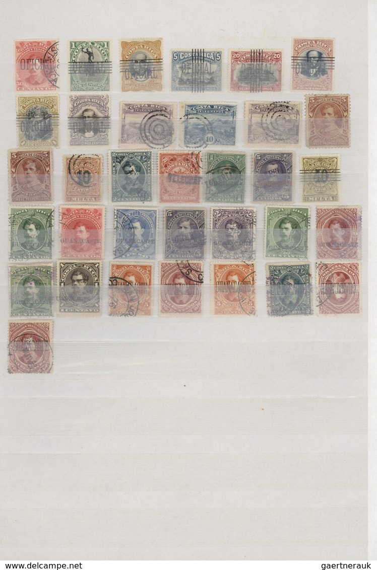 Costa Rica: 1862/1910 (ca.), Used Collection Of Apprx. 150 Stamps Incl. Six Stamps Of 1st Issue, Som - Costa Rica