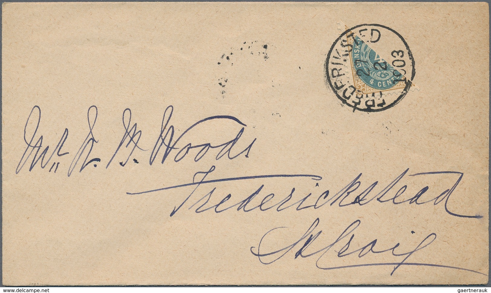 Dänisch-Westindien: 1903-1916: Four Covers And A Picture Postcard From Frederiksted, Christiansted A - Denmark (West Indies)