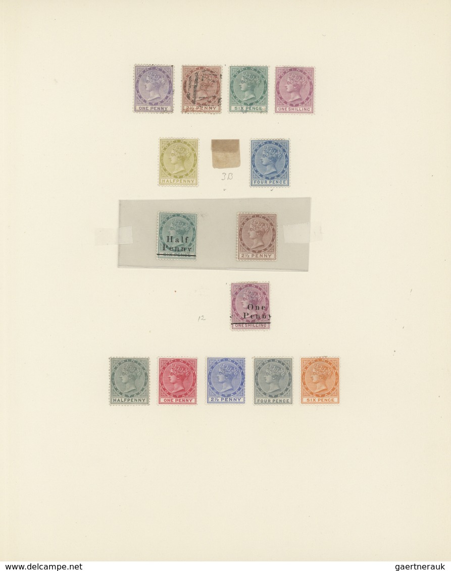 Dominica: 1877-86, Collection Mint And Used On Four Album Leaves Including SG 9 Mint Hinged And Othe - Dominica (1978-...)