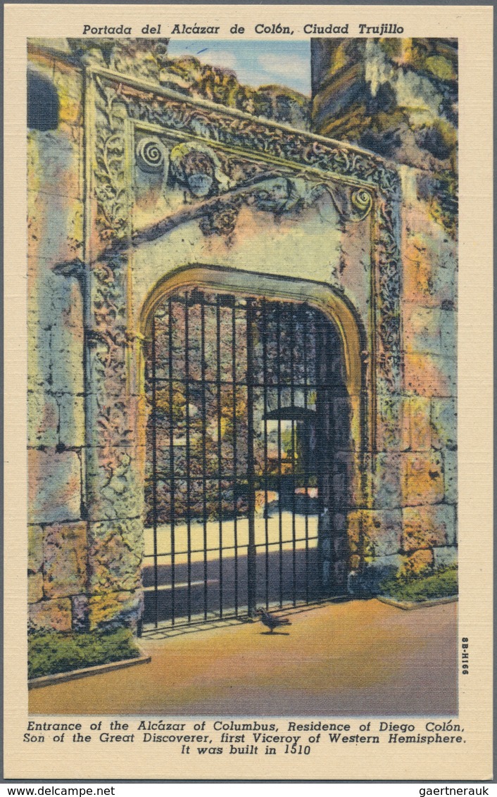 Dominikanische Republik: 1949 Complete Set Of 15 Unused Postal Stationery Postcards 9 C Violet On Wh - Dominikanische Rep.