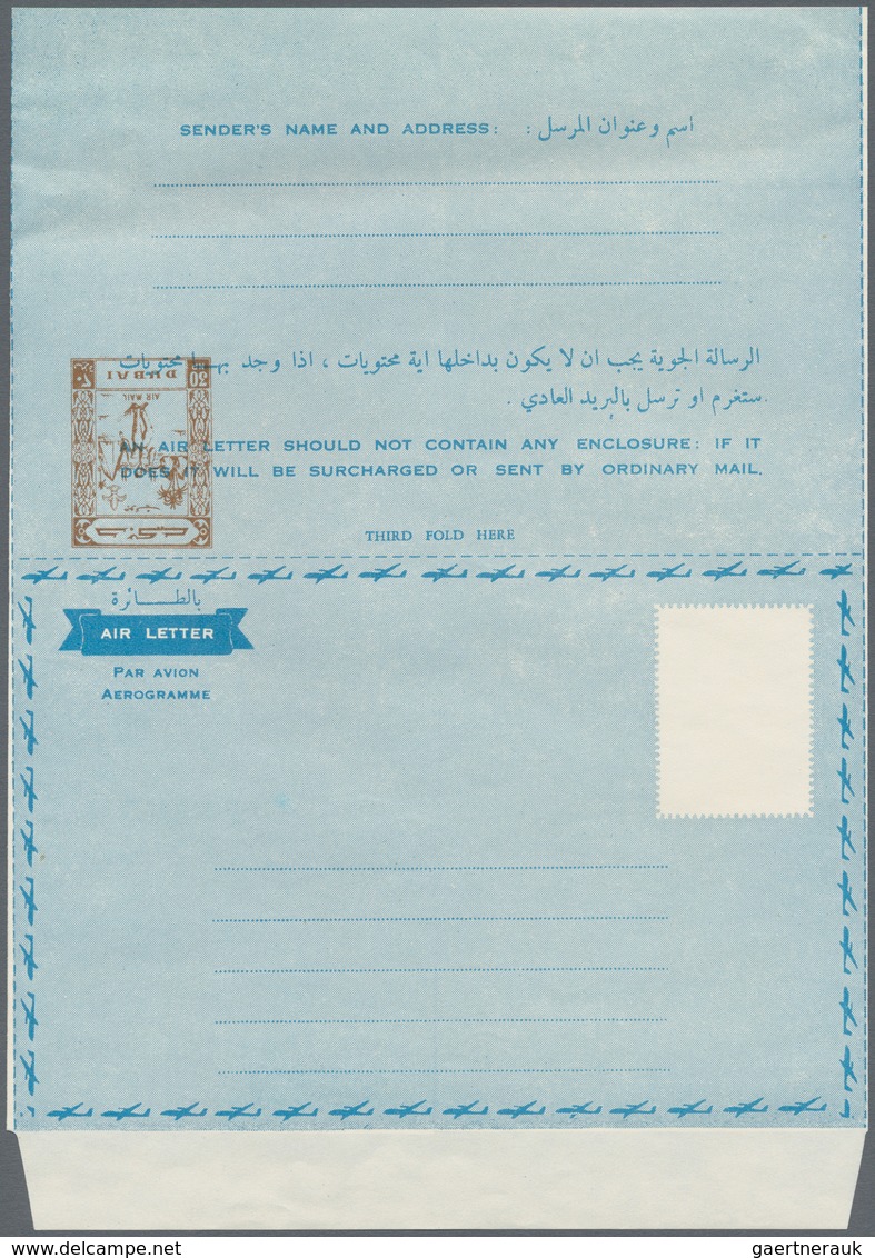 Dubai: 1967/1985 (ca.) AEROGRAMMES Ca. 184 Airletters Mostly Unused A Few CTO Incl. Some Better Item - Dubai