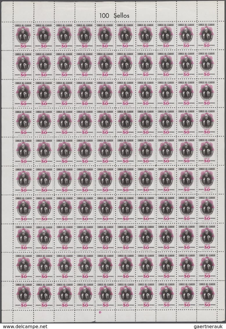 Ecuador: 1954/1957, Big Investment Accumulation Of Full Sheets And Part Sheets. Varying Quantity. In - Ecuador