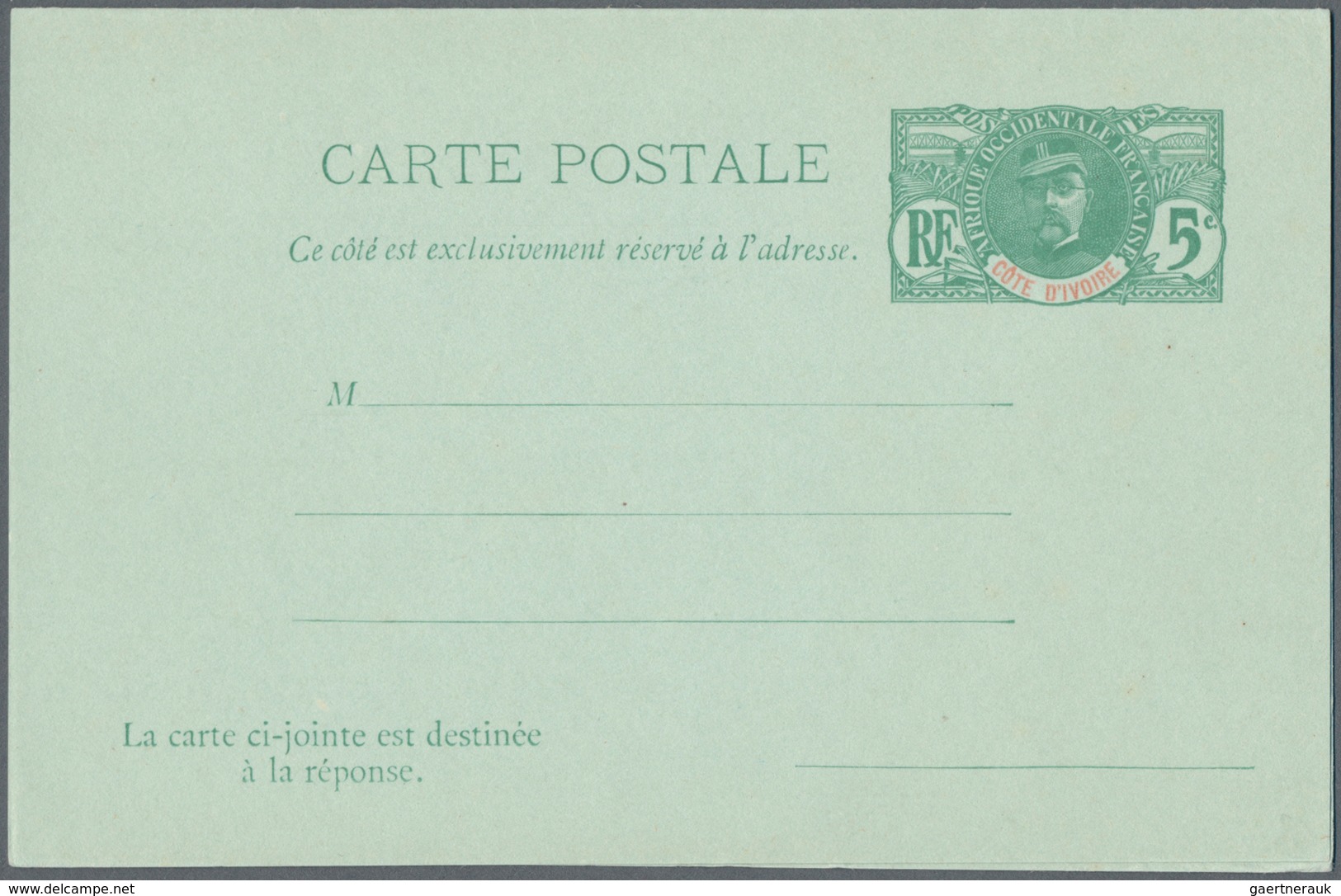 Elfenbeinküste: 1892/1919 Small Collection Of Ca. 60 Unused Postal Stationery Postcards And Envelope - Briefe U. Dokumente