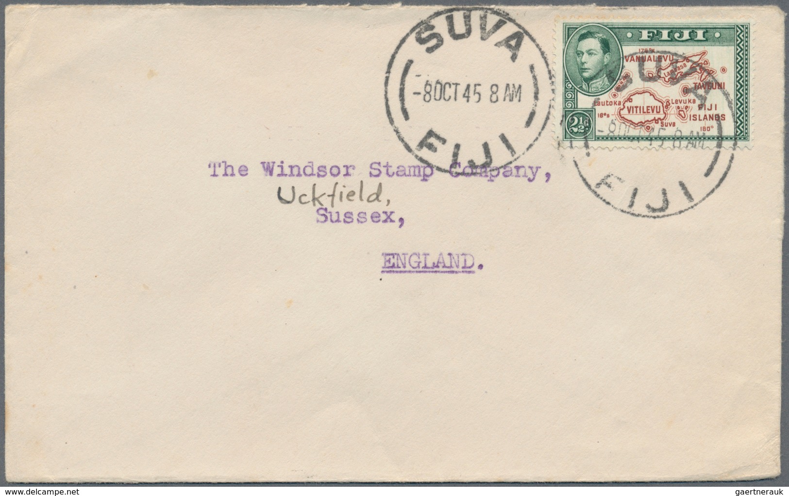 Fiji-Inseln: 1941/89, Covers (14) Mostly Inland Or To UK, Also 1967/83 Tahiti And 1968 West Samoa. T - Fiji (...-1970)