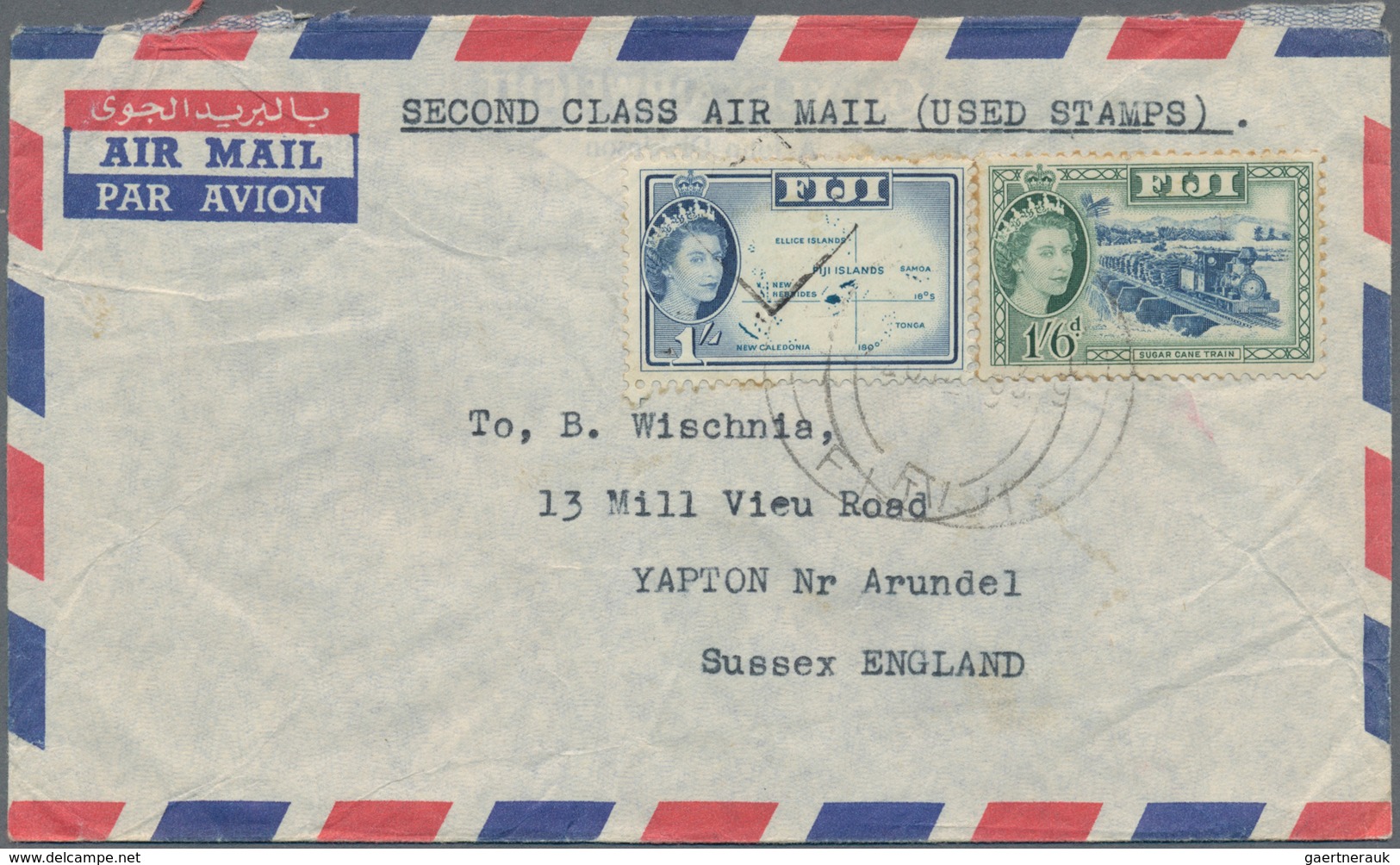 Fiji-Inseln: 1941/89, Covers (14) Mostly Inland Or To UK, Also 1967/83 Tahiti And 1968 West Samoa. T - Fiji (...-1970)