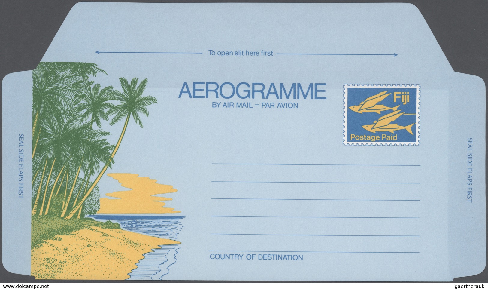 Fiji-Inseln: 1959/1995 (ca.), Accumulation With About 1.200 Mostly UNFOLDED AEROGRAMMES With Several - Fiji (...-1970)