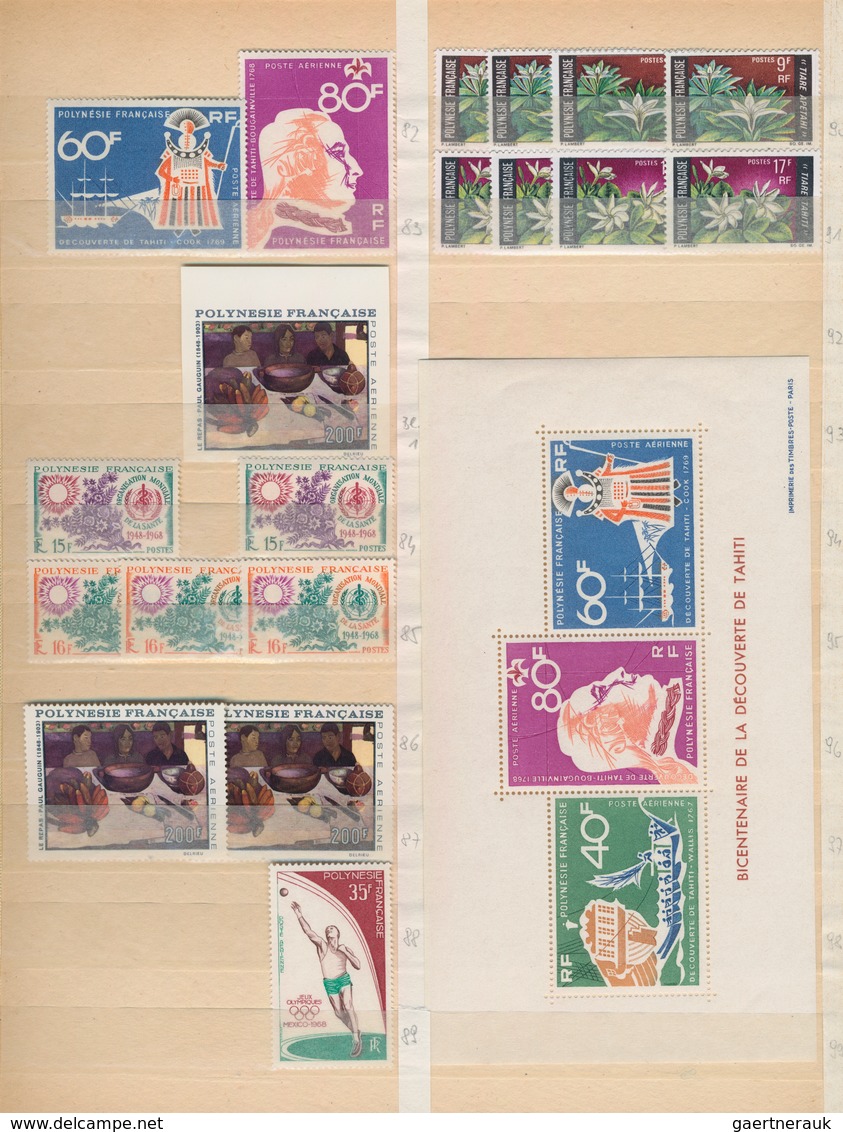 Französisch-Polynesien: 1958/1998, MNH Accumulation In A Stockbook With Many Better Issues And Well - Nuevos