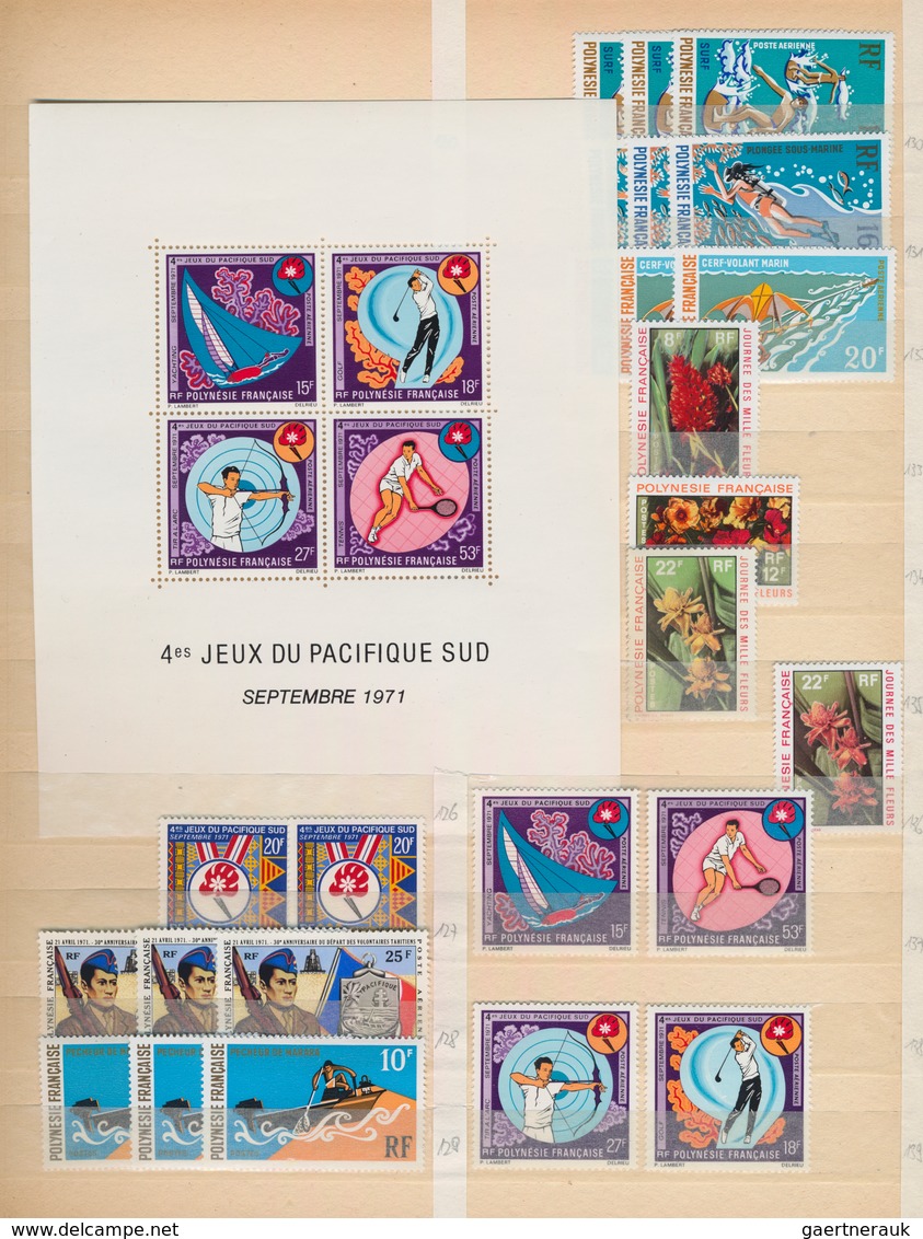 Französisch-Polynesien: 1958/1998, MNH Accumulation In A Stockbook With Many Better Issues And Well - Neufs
