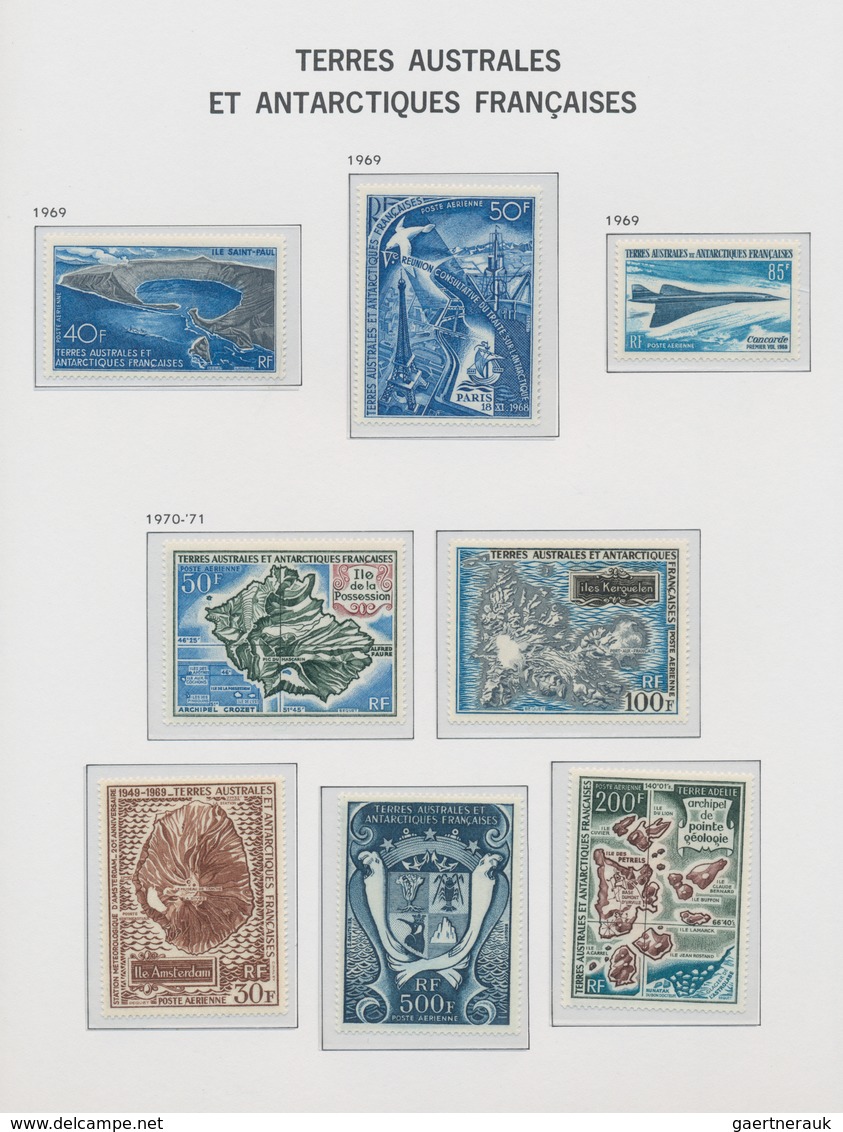 Französische Gebiete In Der Antarktis: 1955/2001. Very Nice Collection On Preprinted Davo. Early Yea - Cartas & Documentos