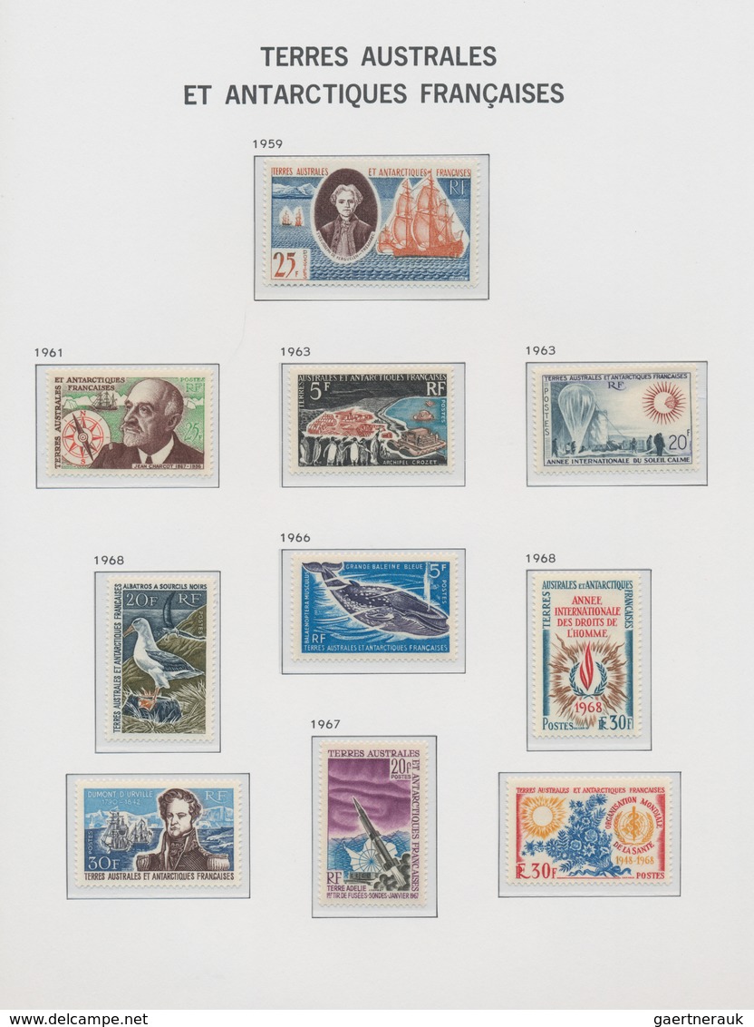 Französische Gebiete In Der Antarktis: 1955/2001. Very Nice Collection On Preprinted Davo. Early Yea - Briefe U. Dokumente