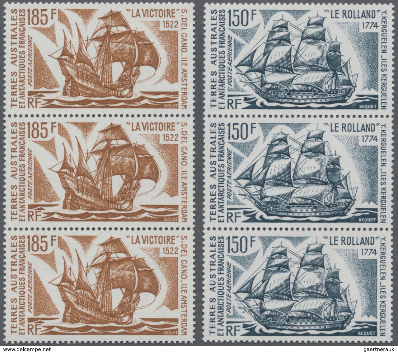 Französische Gebiete In Der Antarktis: 1973, Sailing Ships Complete Set Of Four (Le Mascarin, L’Astr - Briefe U. Dokumente