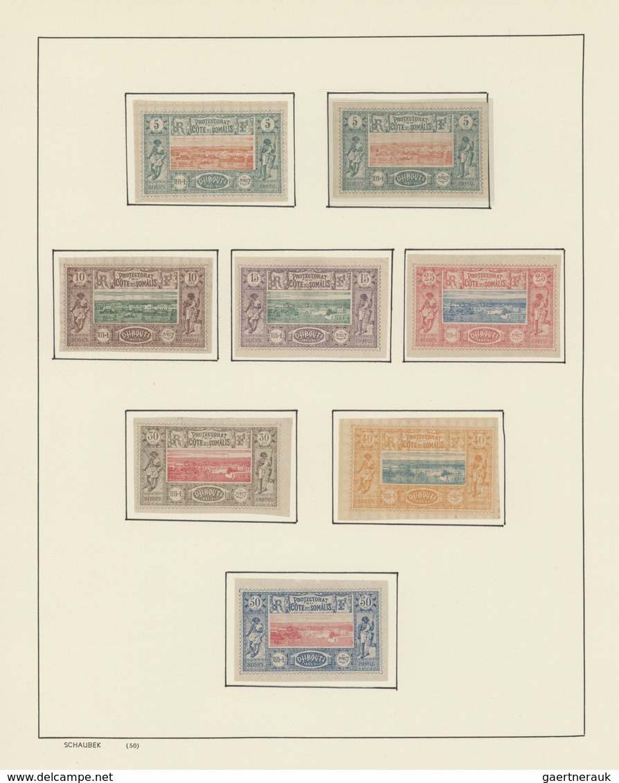 Französische Somaliküste: 1894/1958, A Splendid, Mainly Mint Collection On Album Pages, Comprising E - Usados