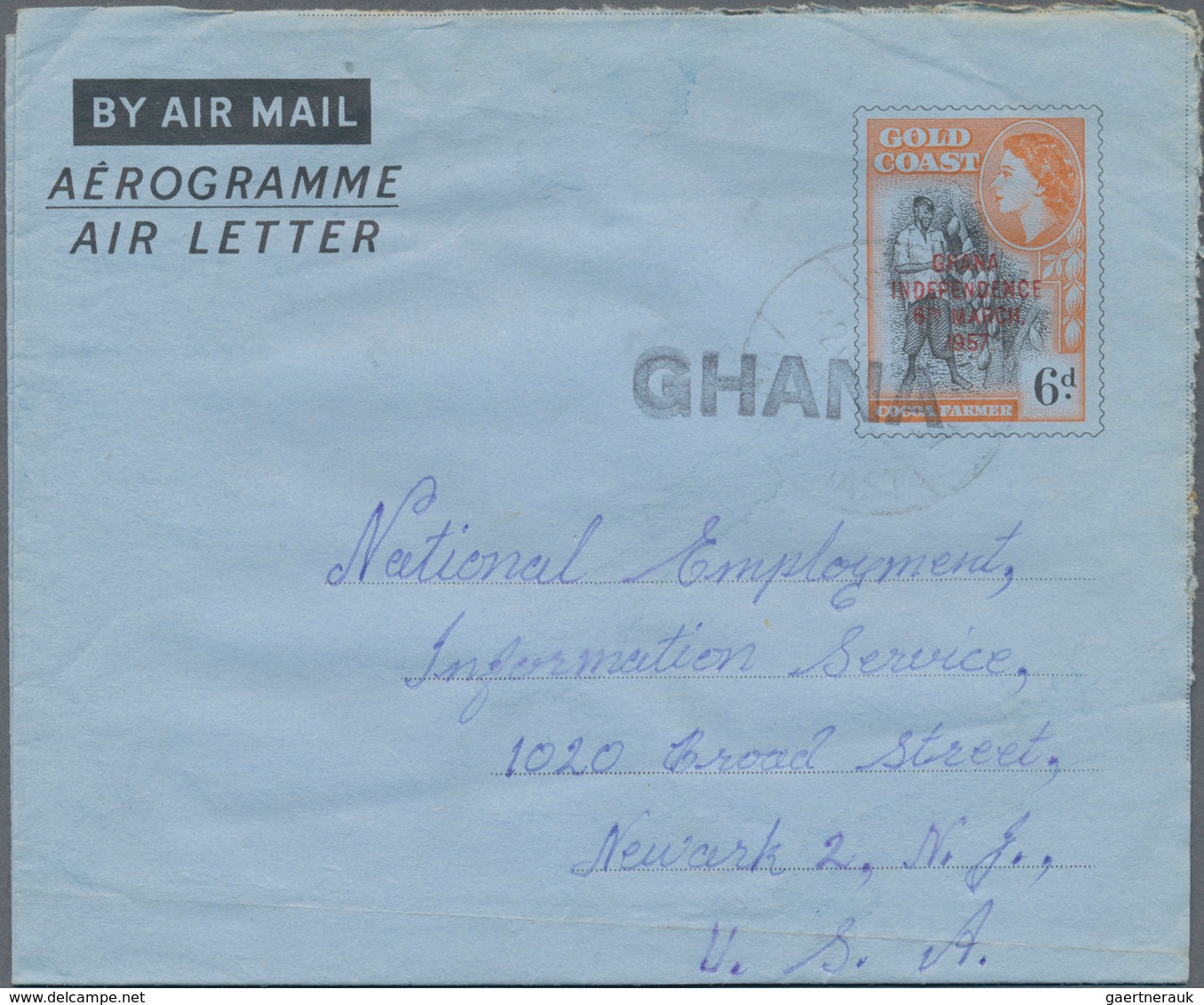 Ghana: 1957/67 Highly Specialized Holding Of About 1,090 Unused And Used Aerograms, Including The Fi - Ghana (1957-...)