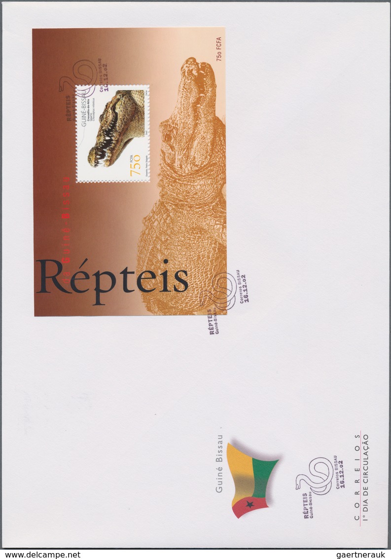 Guinea-Bissau: 2001/2002, Stock Of Complete Sets And Souvenir Sheets Cancelled To Order Or On F.D.C. - Guinea-Bissau