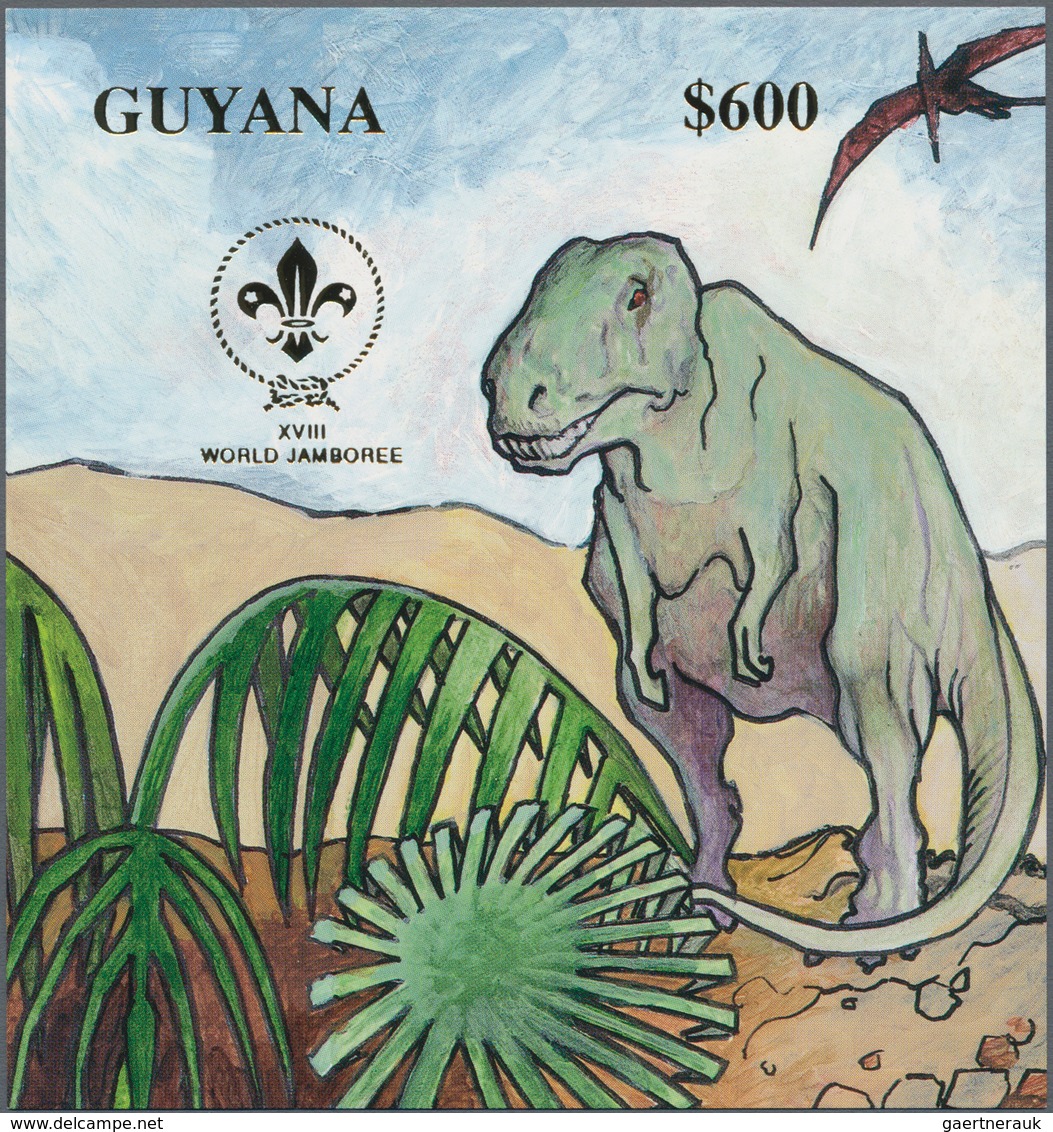 Guyana: 1992/1994, duplicated accumulation in large box with hundreds of GOLD and SILVER issues incl