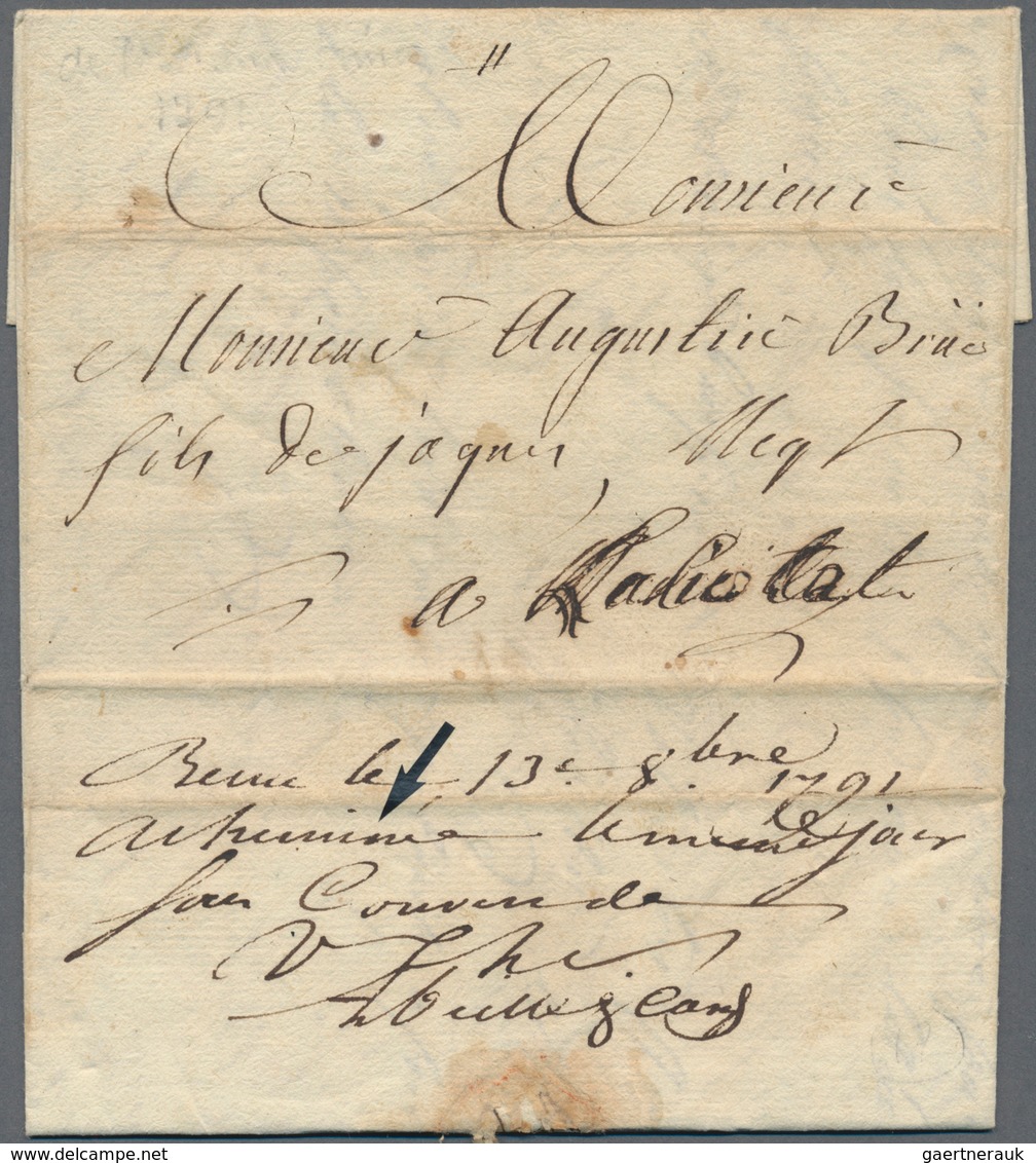 Haiti: 1770/1791, Five Letter From PORT AU PRINCE; CAP (2) And ST. MARC (2) To France With French La - Haiti