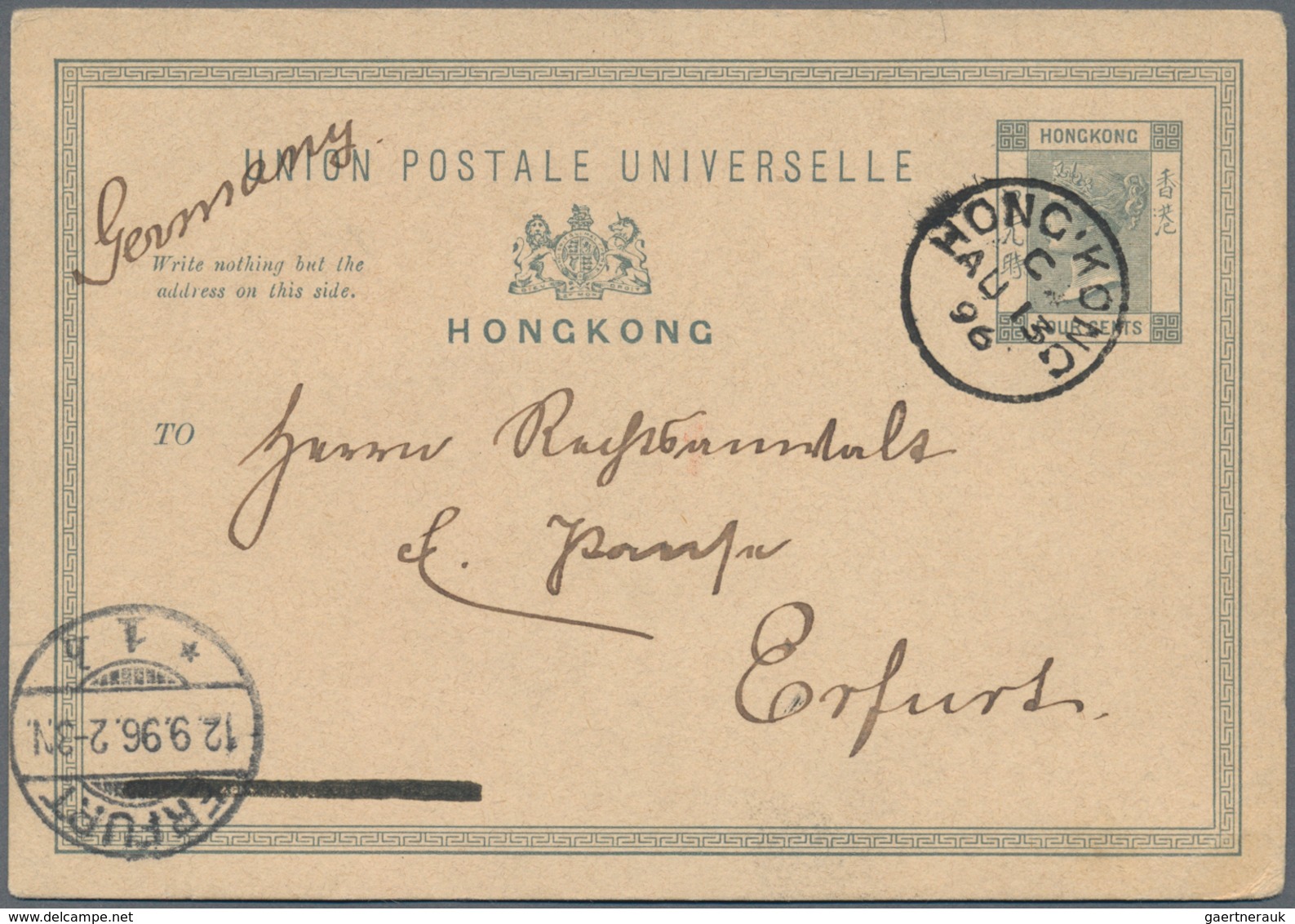 Hongkong: 1896/1989 (ca.), Covers/used Ppc Or Stationery (29) Inc. 1905 Cover At Concession Rate Fro - Otros & Sin Clasificación