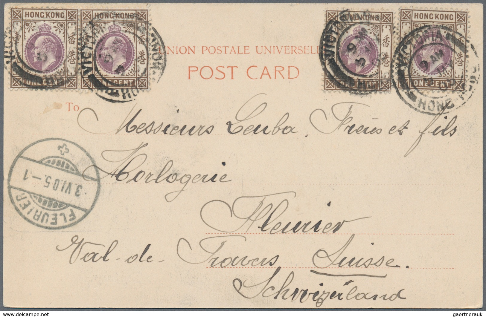 Hongkong: 1896/1989 (ca.), Covers/used Ppc Or Stationery (29) Inc. 1905 Cover At Concession Rate Fro - Otros & Sin Clasificación