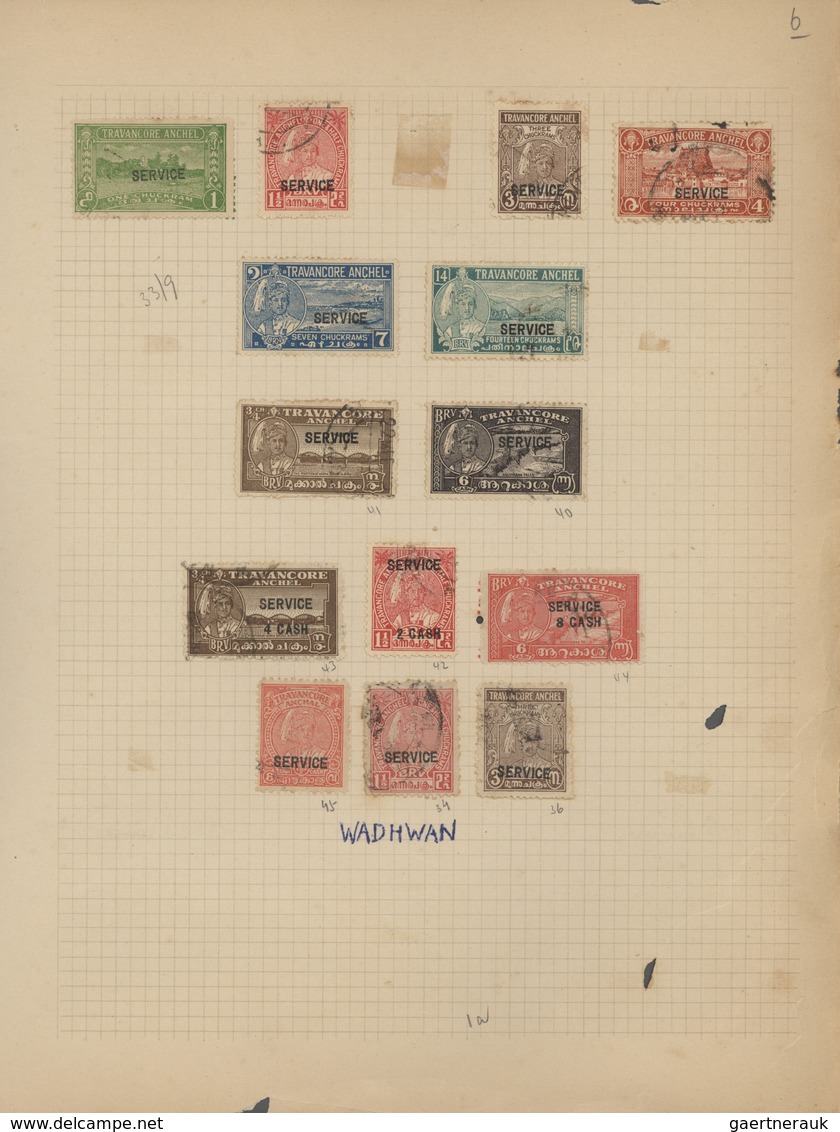 Indien: 1854/1949, Accumulation On Old Blanc Pages And In A Small Stockbook With Only Old Material F - 1854 Compañia Británica De Las Indias