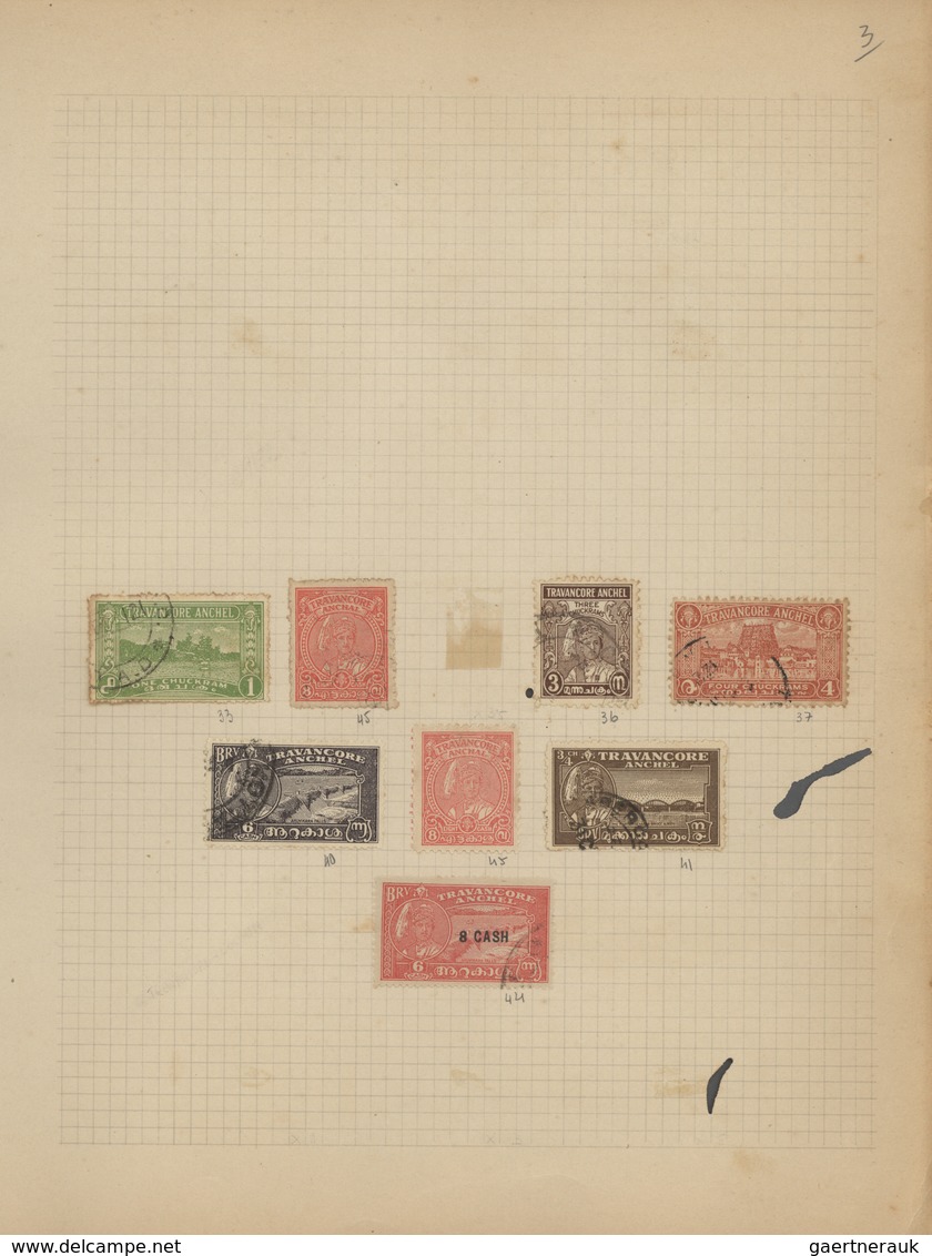 Indien: 1854/1949, accumulation on old blanc pages and in a small stockbook with only old material f