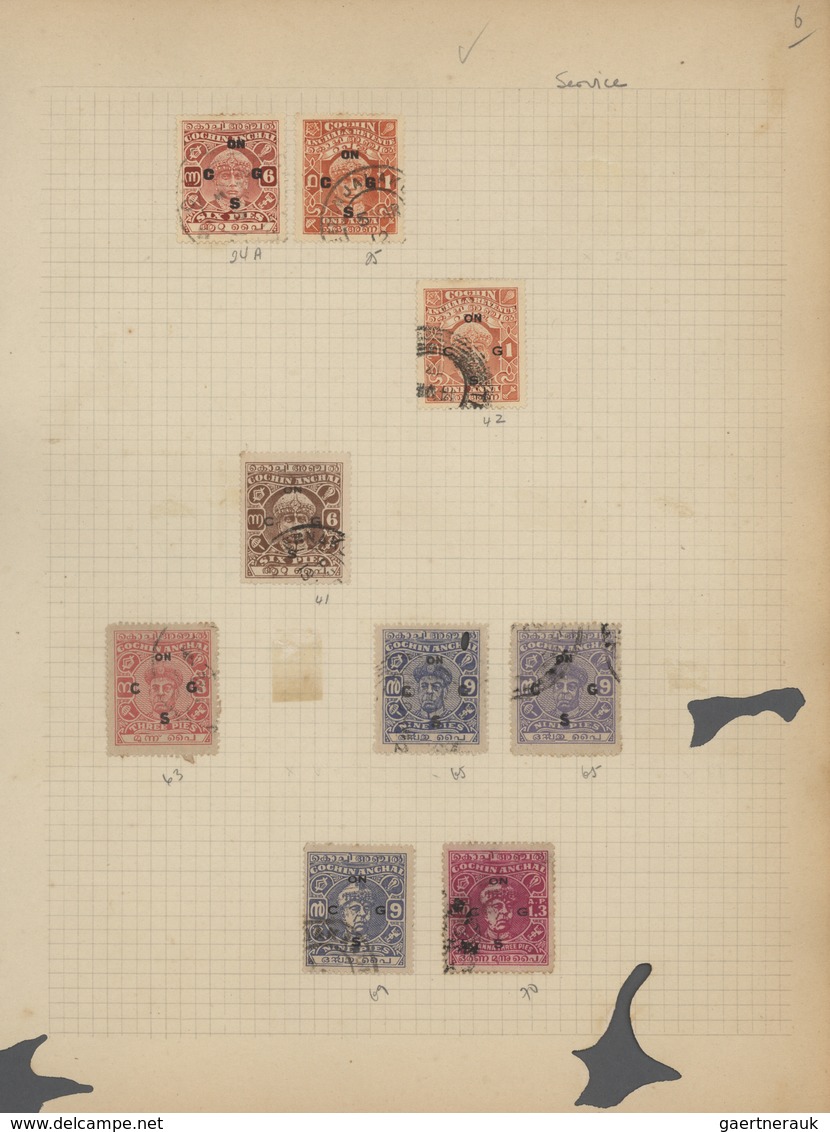 Indien: 1854/1949, accumulation on old blanc pages and in a small stockbook with only old material f