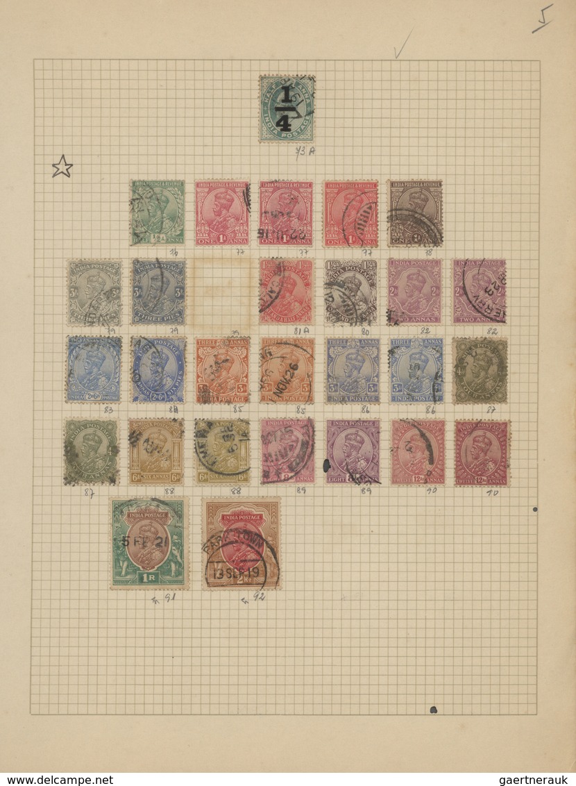 Indien: 1854/1949, accumulation on old blanc pages and in a small stockbook with only old material f