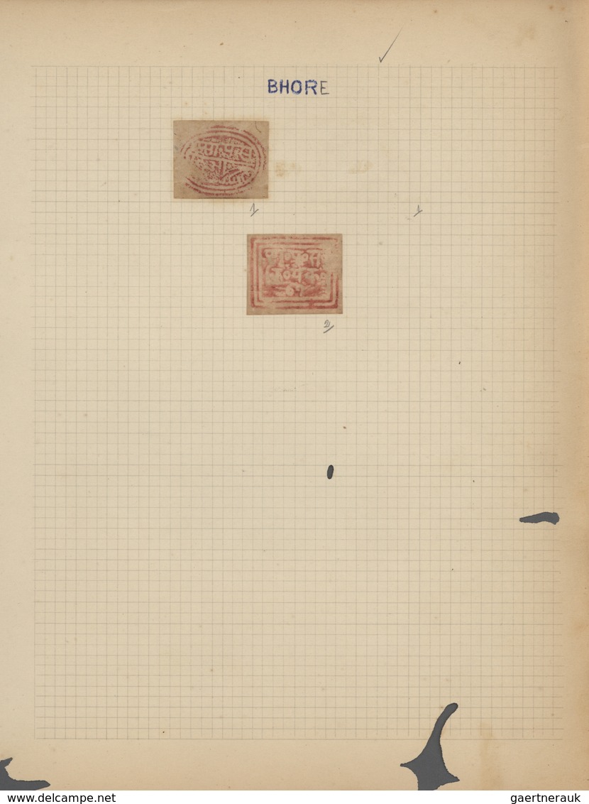 Indien: 1854/1949, accumulation on old blanc pages and in a small stockbook with only old material f