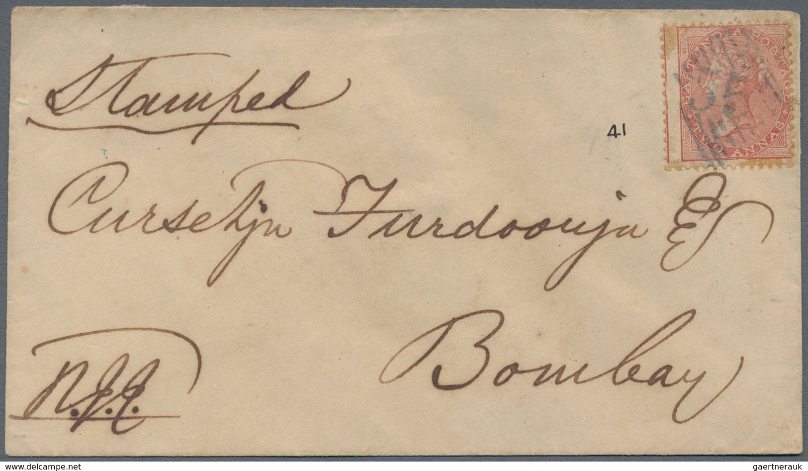 Indien: 1861-83, Five Interesting Covers Including 1861 Khandalla-Bombay Cover Franked By 2a. Dull R - 1854 East India Company Administration