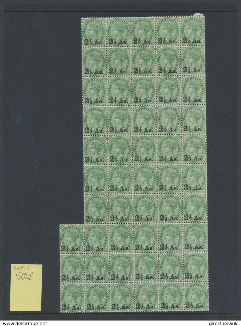 Indien: 1865-1950 Ca.: Comprehensive Collection Of Mint Stamps, Especially Multiples From Pairs To C - 1854 Compañia Británica De Las Indias