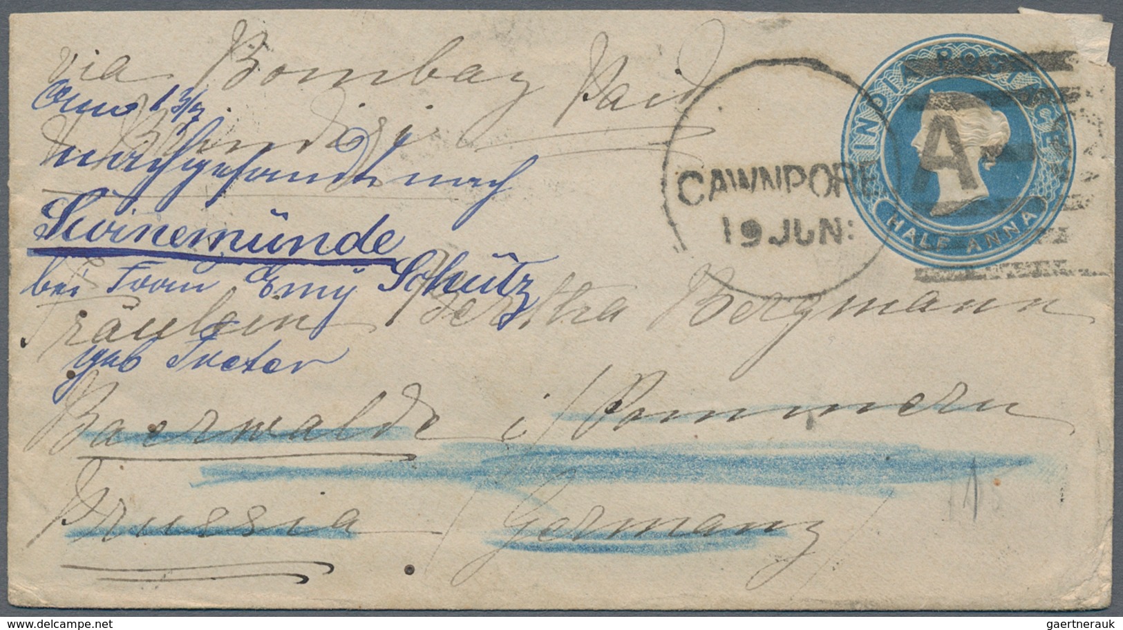 Indien: 1880's-1940's (mostly): About 100 Covers, Postcards And Postal Stationery Items From British - 1854 East India Company Administration