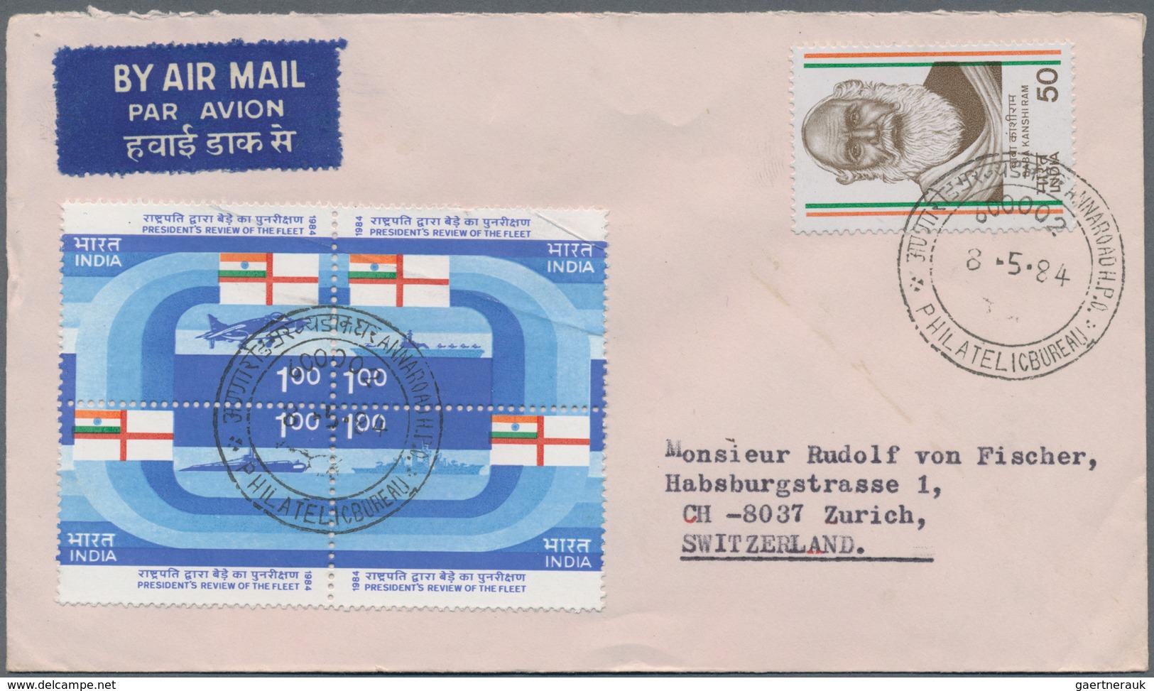 Indien: 1970's-1990's: About 120 Covers, Postcards And FDCs, Many Sent To Europe, With Some Good Fra - 1854 East India Company Administration