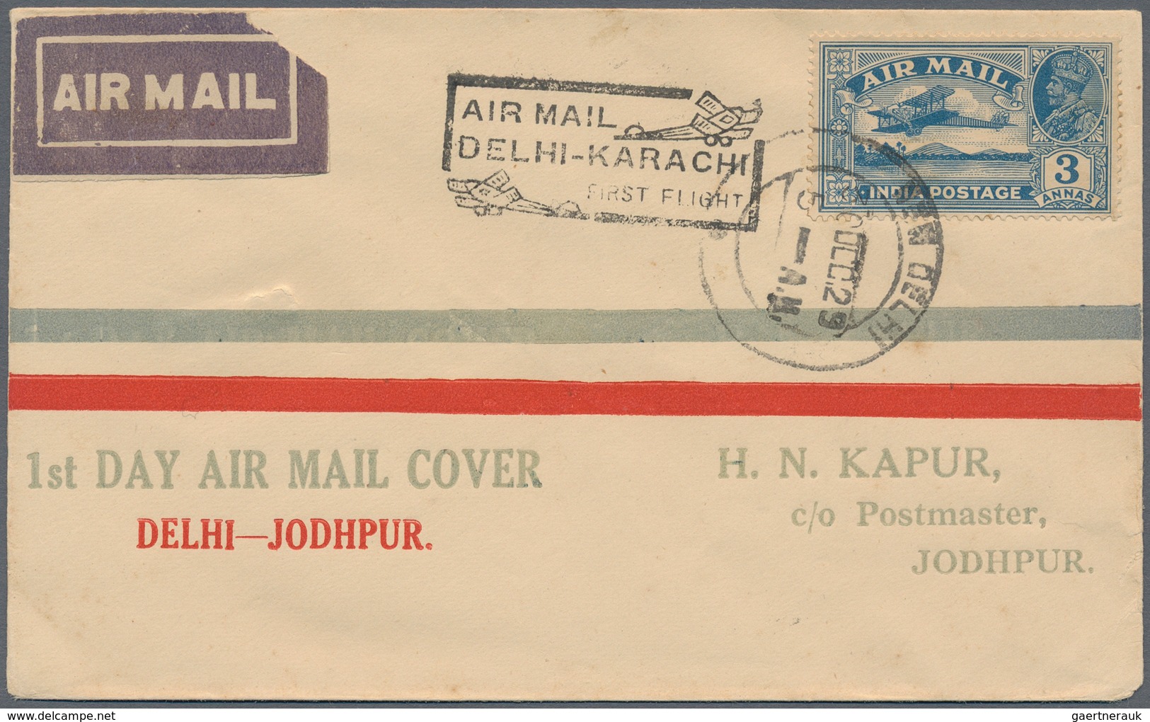 Indien - Flugpost: 1929-1947 Collection Of 50 Airmail Covers And Postcards Including A Lot Of Mail F - Airmail