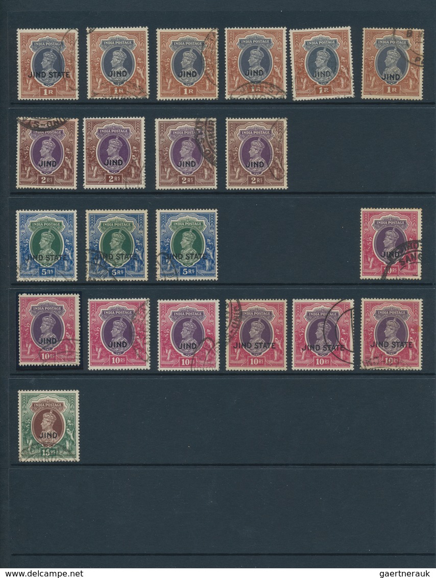 Indien - Konventionalstaaten: JIND 1885-1943: Mint And Used Collection Including Originals, Reprints - Otros & Sin Clasificación