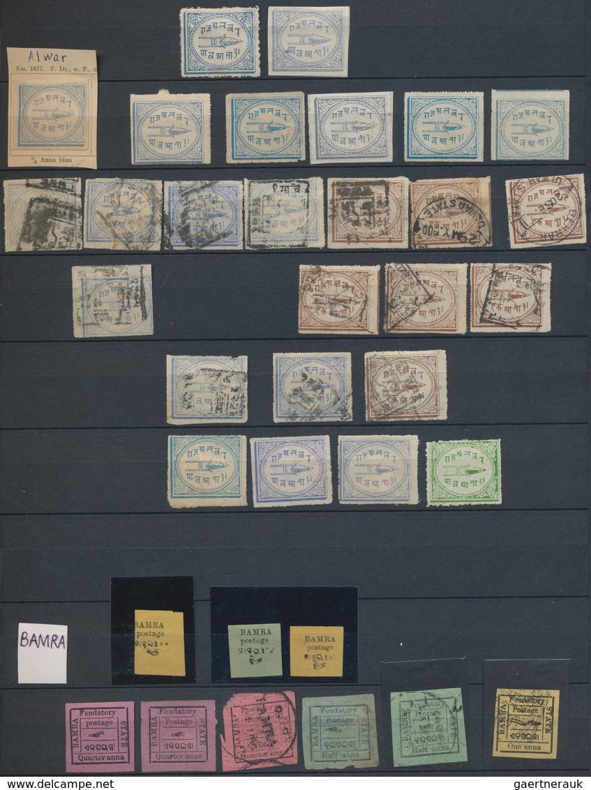 Indien - Feudalstaaten: 1860's-1940's Ca.: Collection And Accumulation Of Mint And Used Stamps From - Other & Unclassified