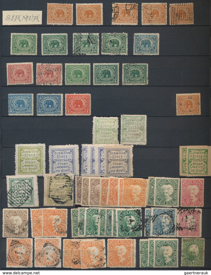 Indien - Feudalstaaten: 1860's-1940's Ca.: Collection And Accumulation Of Mint And Used Stamps From - Other & Unclassified