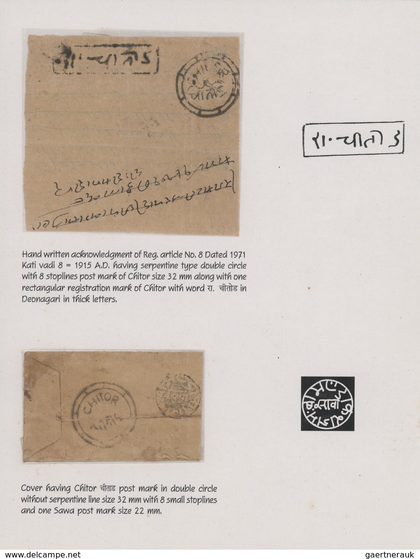 Indien - Feudalstaaten: MEWAR STATE 1876-1947 - "BRAHAMINI DAK": Exhibition Collection Of Mewar Stat - Otros & Sin Clasificación