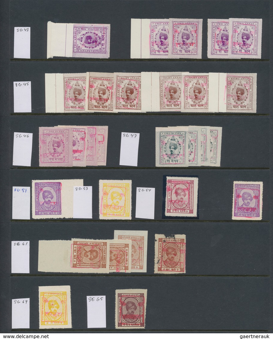 Indien - Feudalstaaten: RAJASTAN 1948-50: Collection Of About 190 Stamps, Mint And Few Used, Includi - Sonstige & Ohne Zuordnung