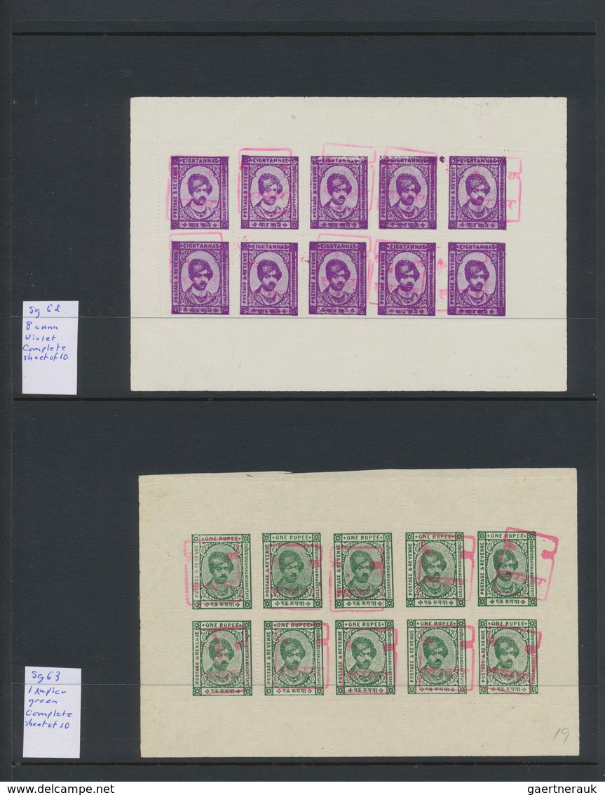 Indien - Feudalstaaten: RAJASTAN 1948-50: Collection Of About 190 Stamps, Mint And Few Used, Includi - Other & Unclassified