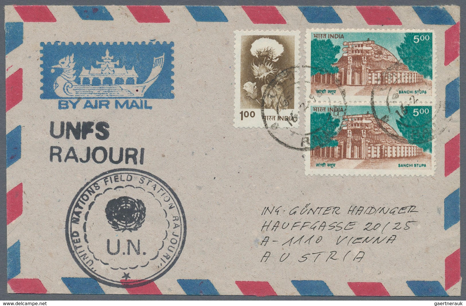 Indien - Feudalstaaten: KASHMIR 1959-89: Group Of 17 Covers And Postal Stationery Items, Most Of The - Other & Unclassified