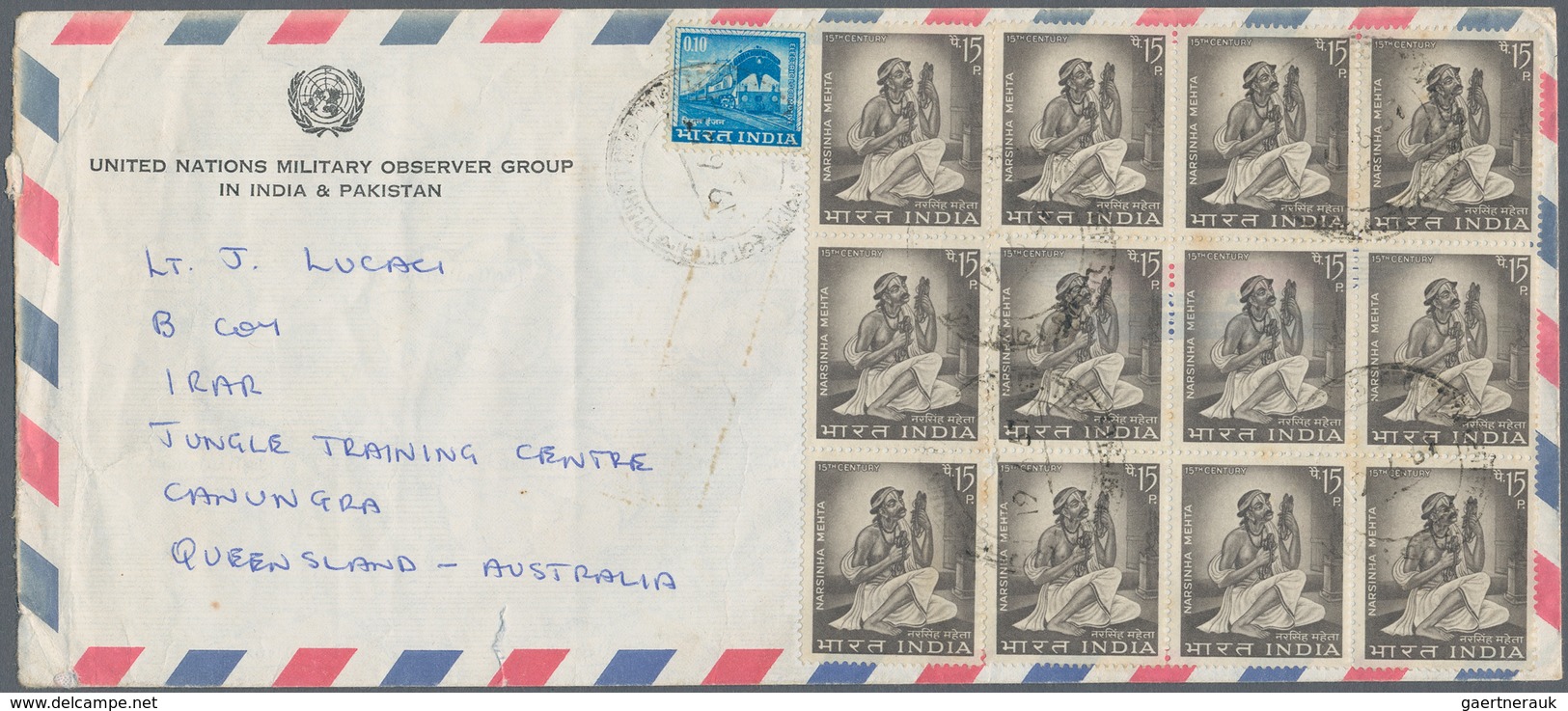 Indien - Feudalstaaten: KASHMIR 1959-89: Group Of 17 Covers And Postal Stationery Items, Most Of The - Sonstige & Ohne Zuordnung