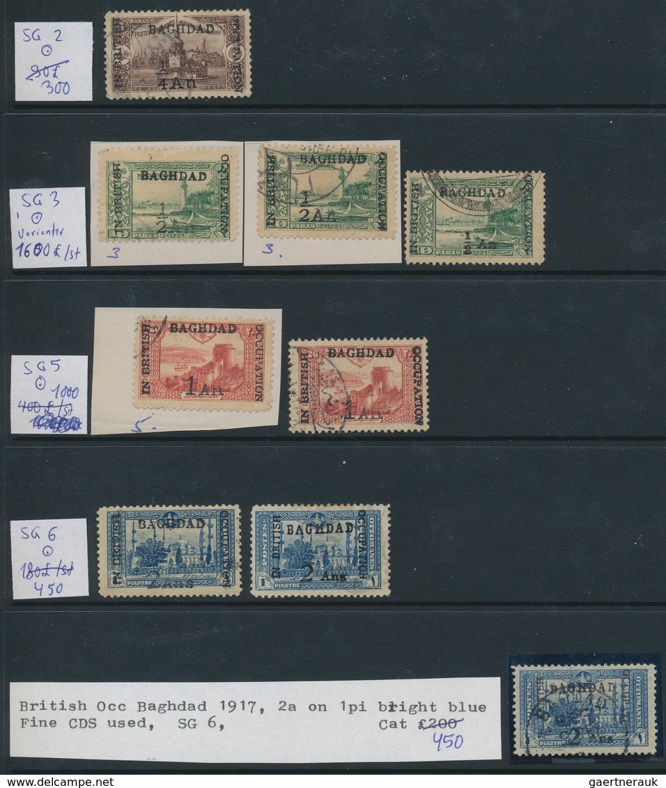 Irak: 1917/1919 Mint And Used Collection Of Stamps Issued For BAGHDAD And MOSUL, With 28 Stamps For - Irak