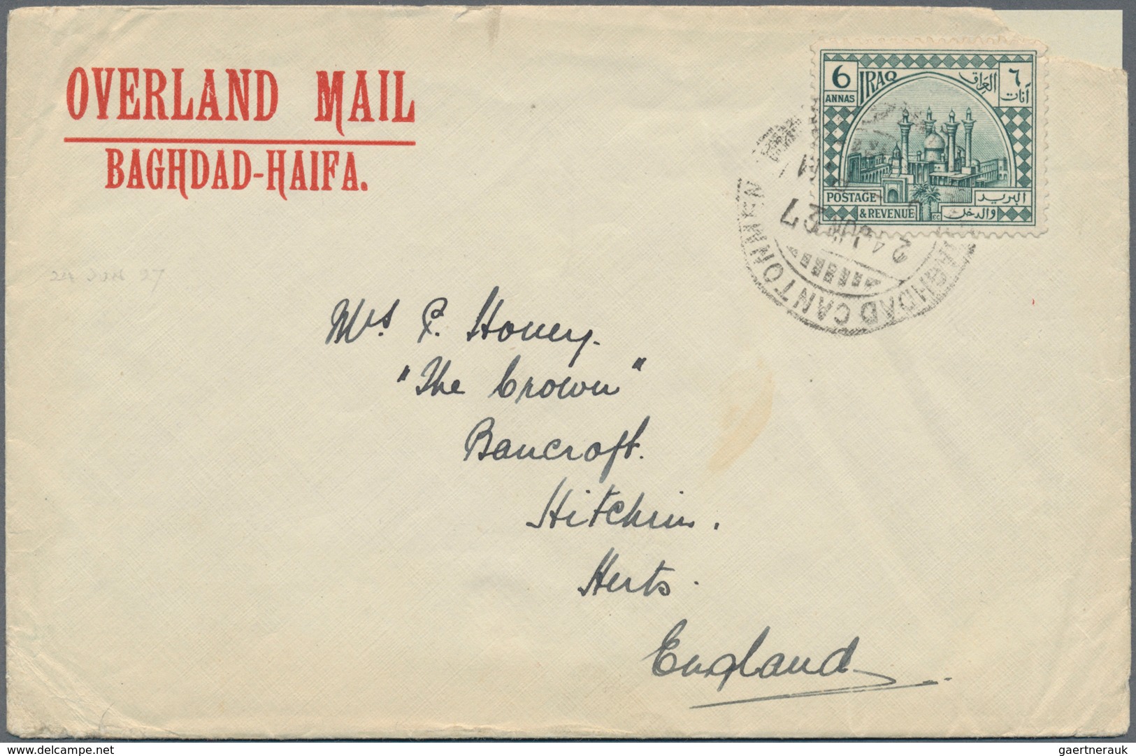Irak: 1924/1934, IRAQ And SYRIA - OVERLAND MAIL, 11 Covers, All Marked "Overland Mail" Mostly Sent F - Irak