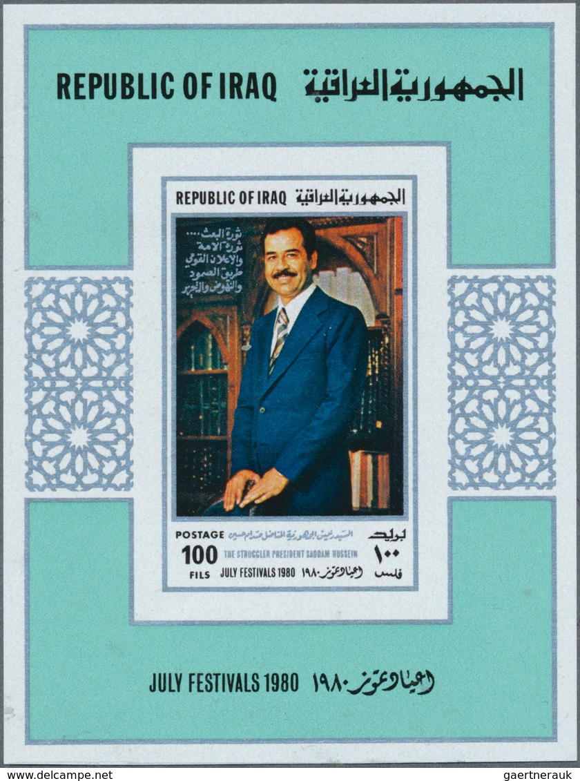 Irak: 1977/1982 (ca.), Accumulation With Approx. 3.500 IMPERFORATE Stamps With Many Complete Sets Al - Irak