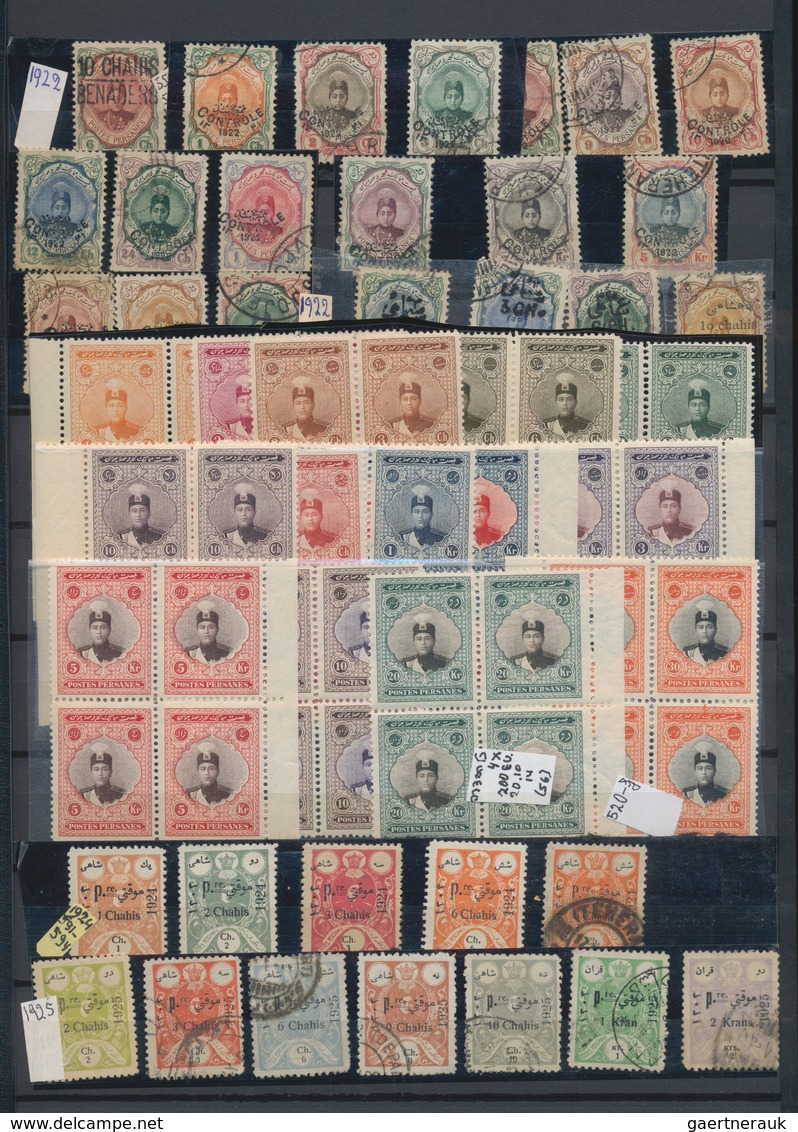 Iran: 1875/1976 (ca.), comprehensive mint and used collection in a thick stockbook, well sorted thro