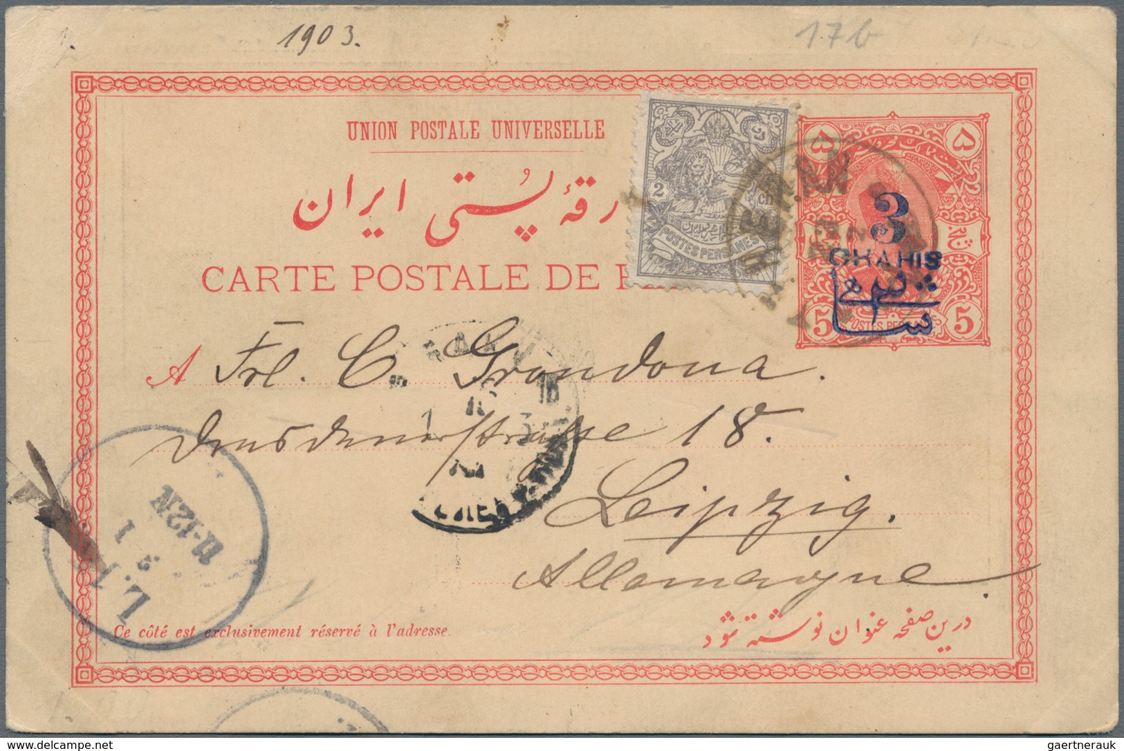 Iran: 1877-1930's: Collection Of About 120 Postal Stationery Cards, Envelopes And Wrappers, Most Of - Irán