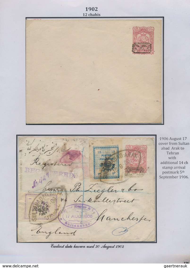 Iran: 1878-1925, "PERSIAN POSTAL STATIONERY IN THE QAJAR PERIOD" Exhibition Collection on 128 pages