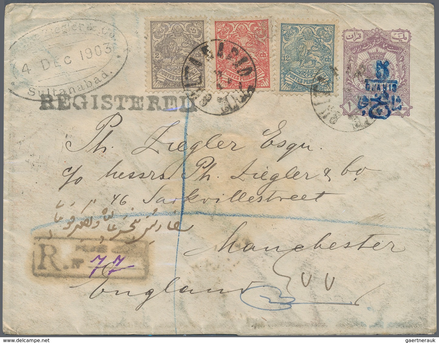 Iran: 1888-1904: Collection of 79 postal stationery envelopes of the various issues, unused and used