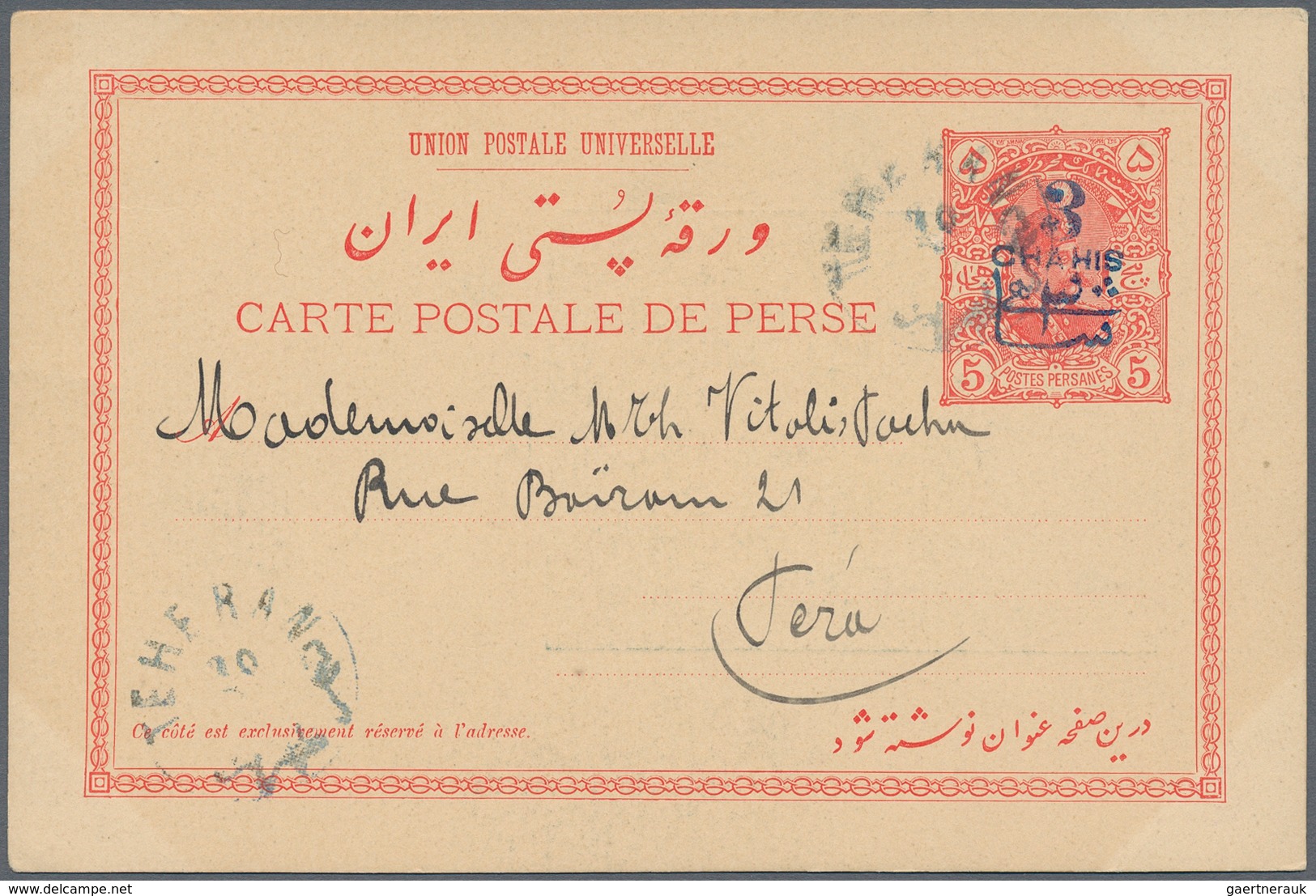 Iran: 1903/1904 (ca.), Lot Of Nine Used Ppc Incl. Five Stationery Cards H&G 21 To Constantinople. - Irán