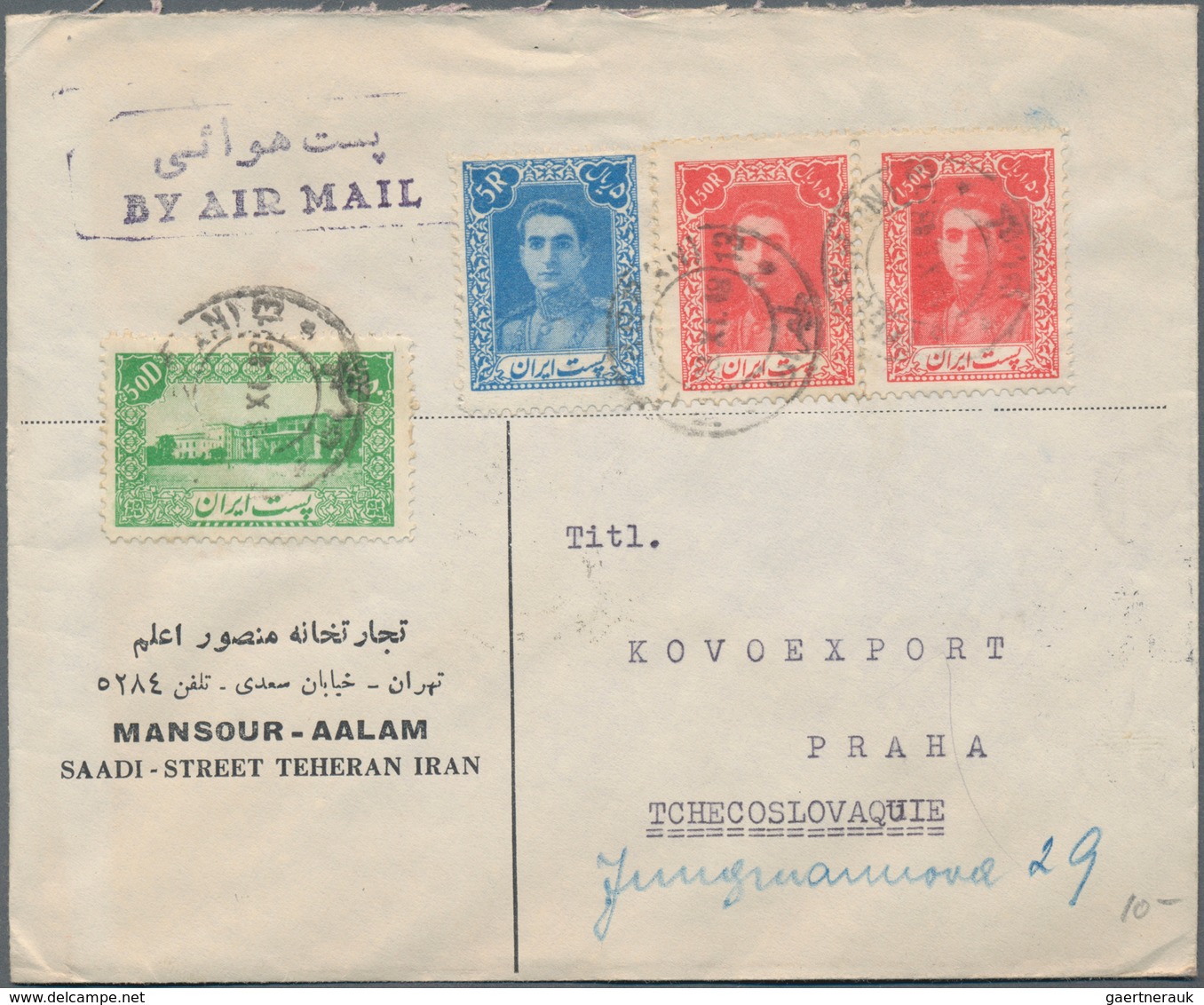 Iran: 1930-75, 24 Covers & Cards With Attractive Frankings, Many Air Mails, Fine Group - Irán